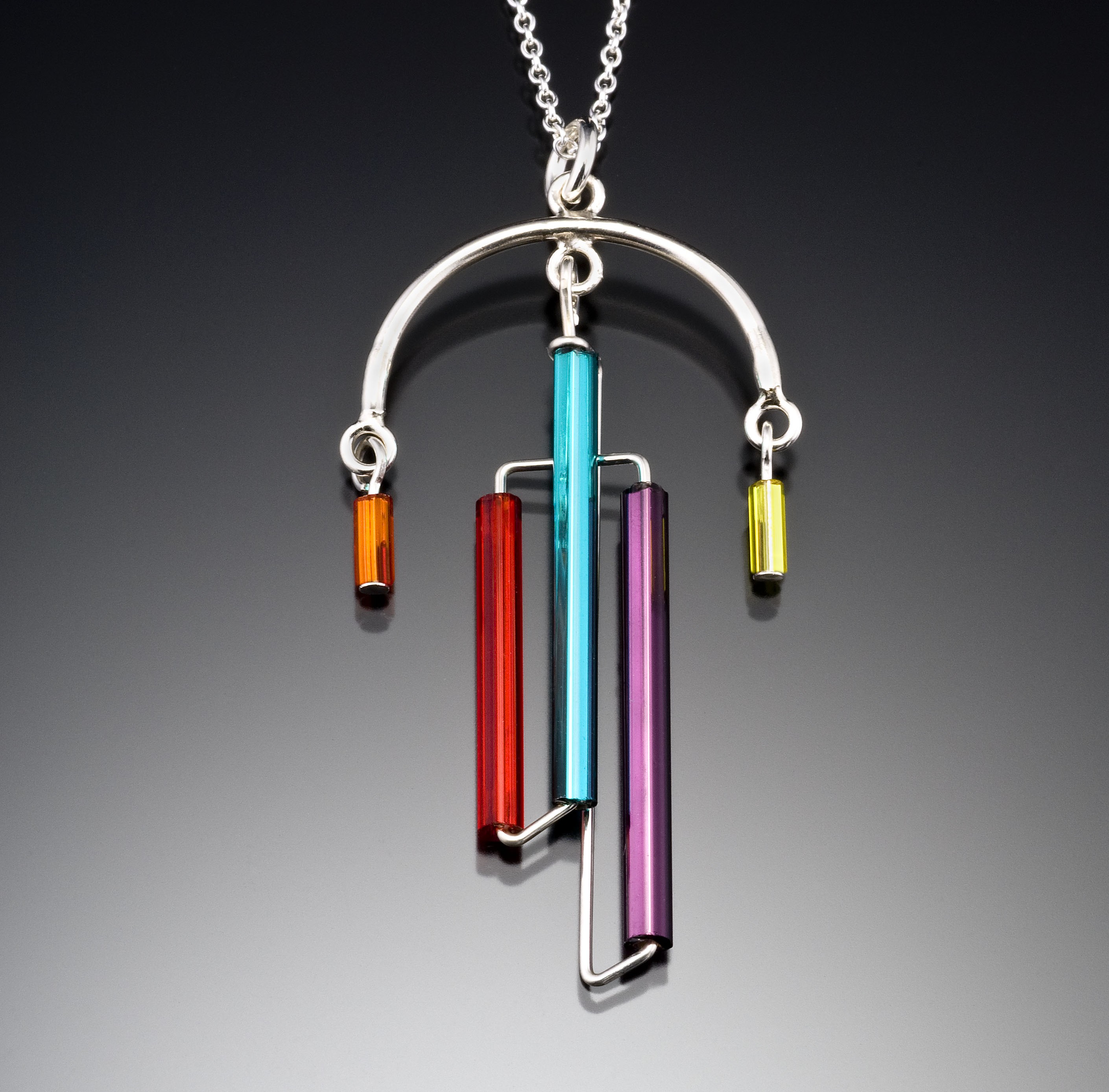 "BarbWire" Chandelier Necklace Barbie Levy Jewelry